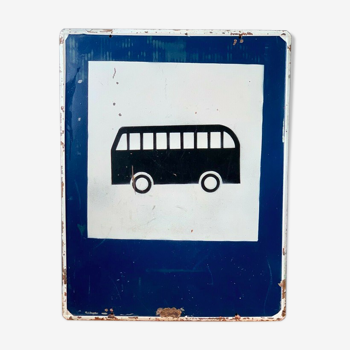 PARTY BUS STOP SIGN Original from 1980's European Sign Bulgaria MAN CAVE PARTY