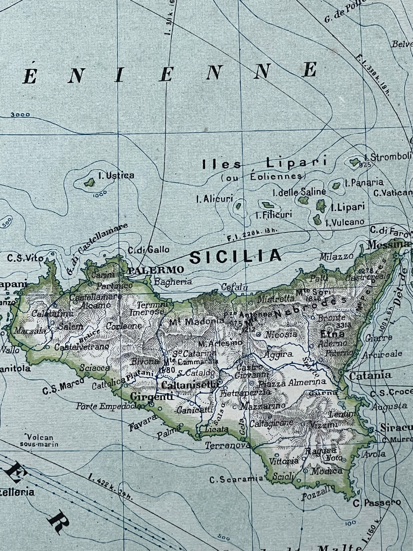 Original map of Italy 1905 - 37.5x48cm