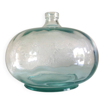 Glass soliflore ball vase / vintage 70s-80s