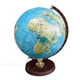 Lamp, illuminated globe, Scan Globe, Denmark 1970s.