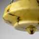 Art Deco pendant lamp in yellow glass, 1930s