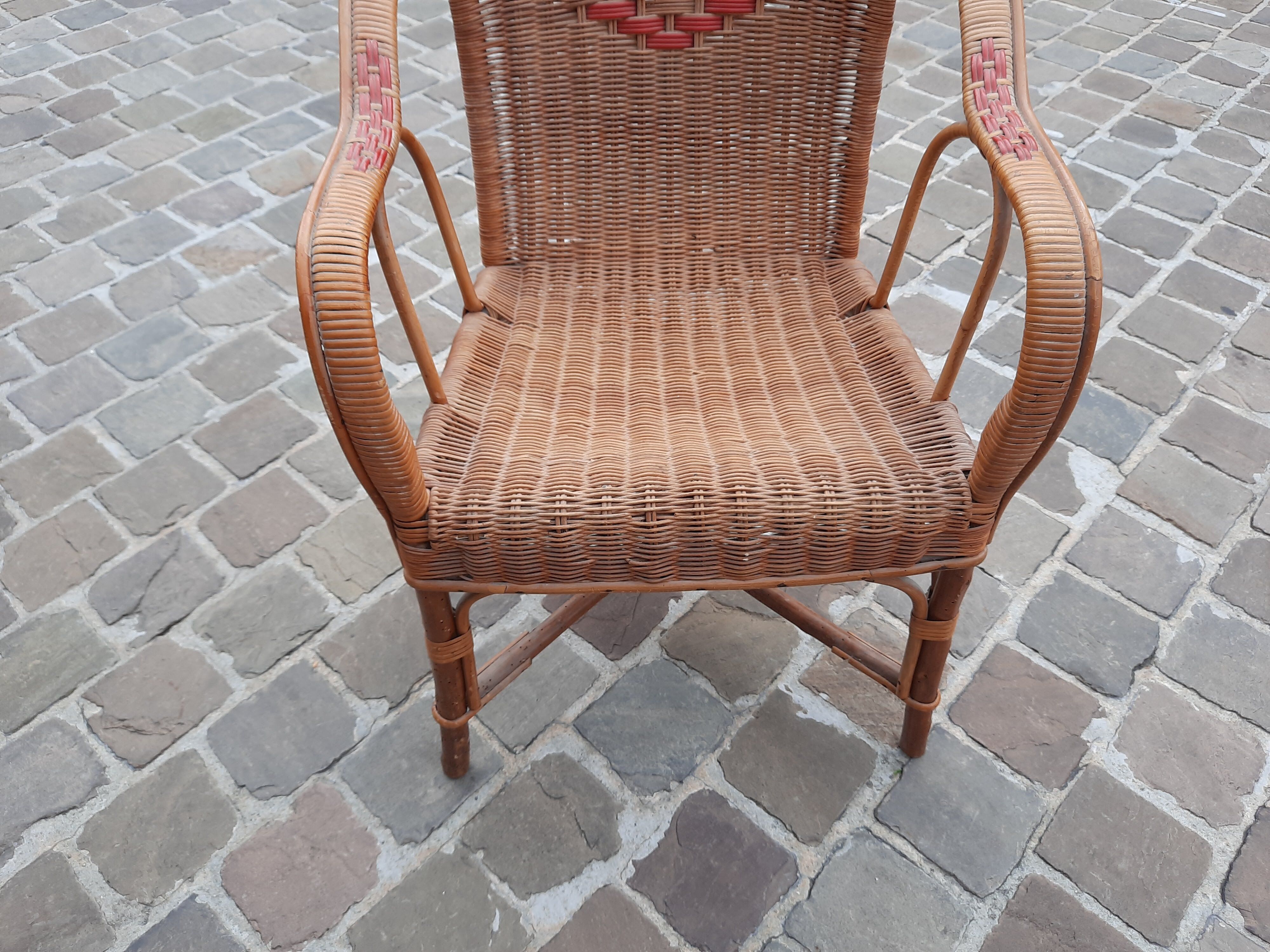 Vintage rattan armchair