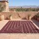 Tapis berbère en laine pure fait main traditionnelle taille 2/3 m