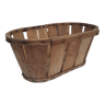 Wooden box with buffer circled slats