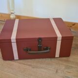Vintage wooden suitcase, storage trunk