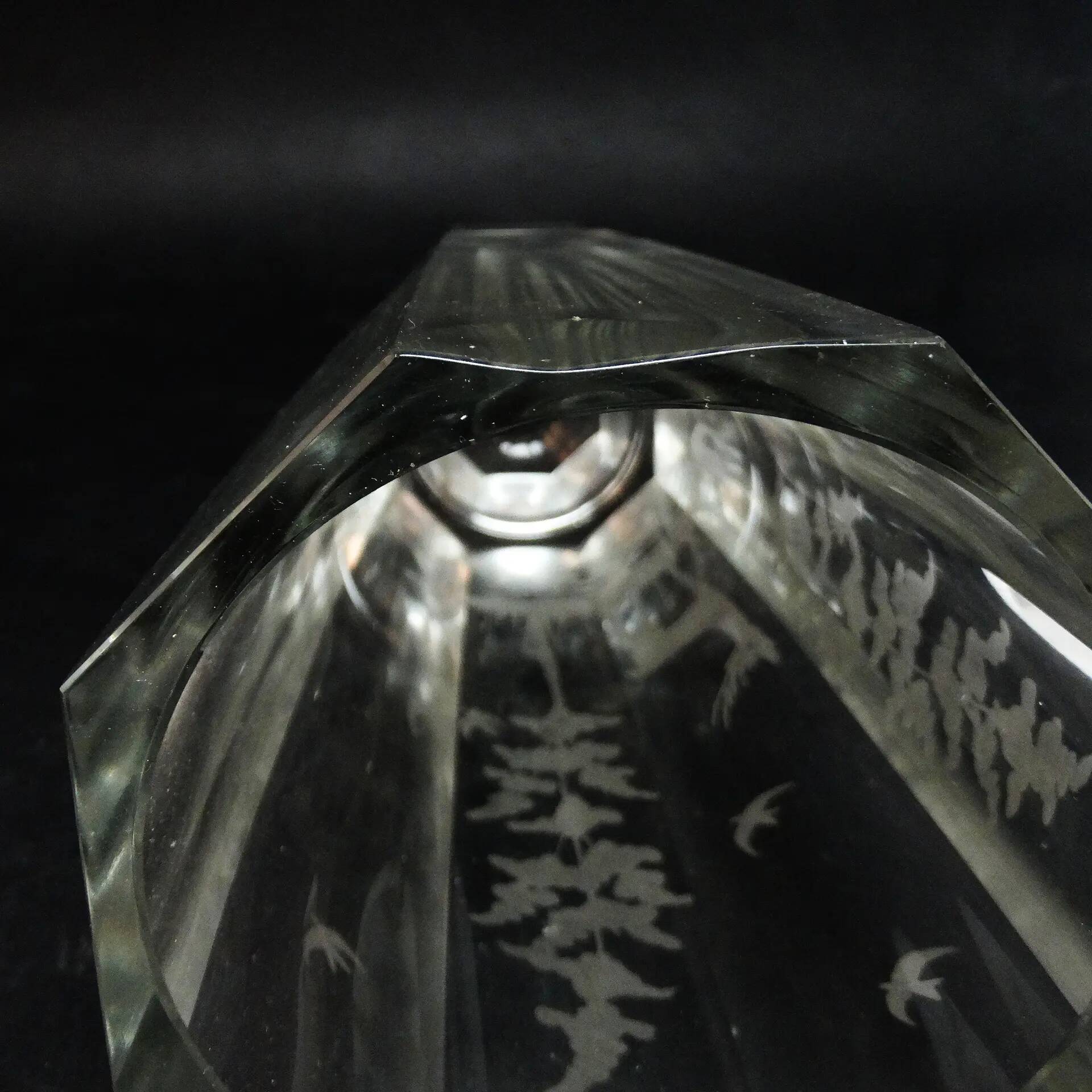 Art Deco vase, crystal, Moser, Czechoslovakia, 1930s