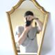 Vintage Deknudt mirror in gilded wood 45cm - labeled