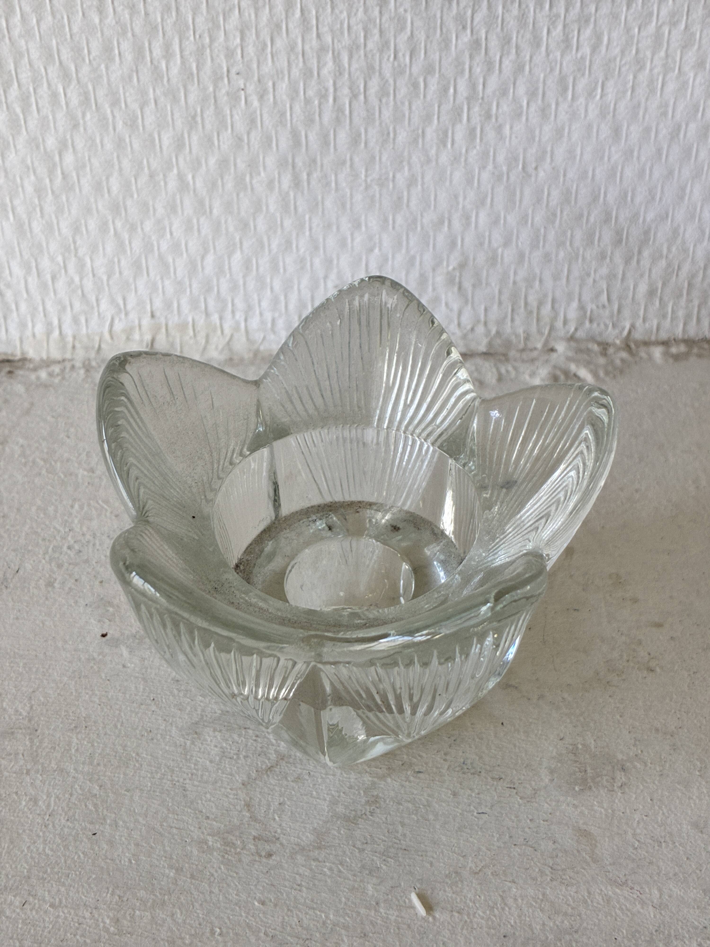 Bougeoir verre forme tulipe