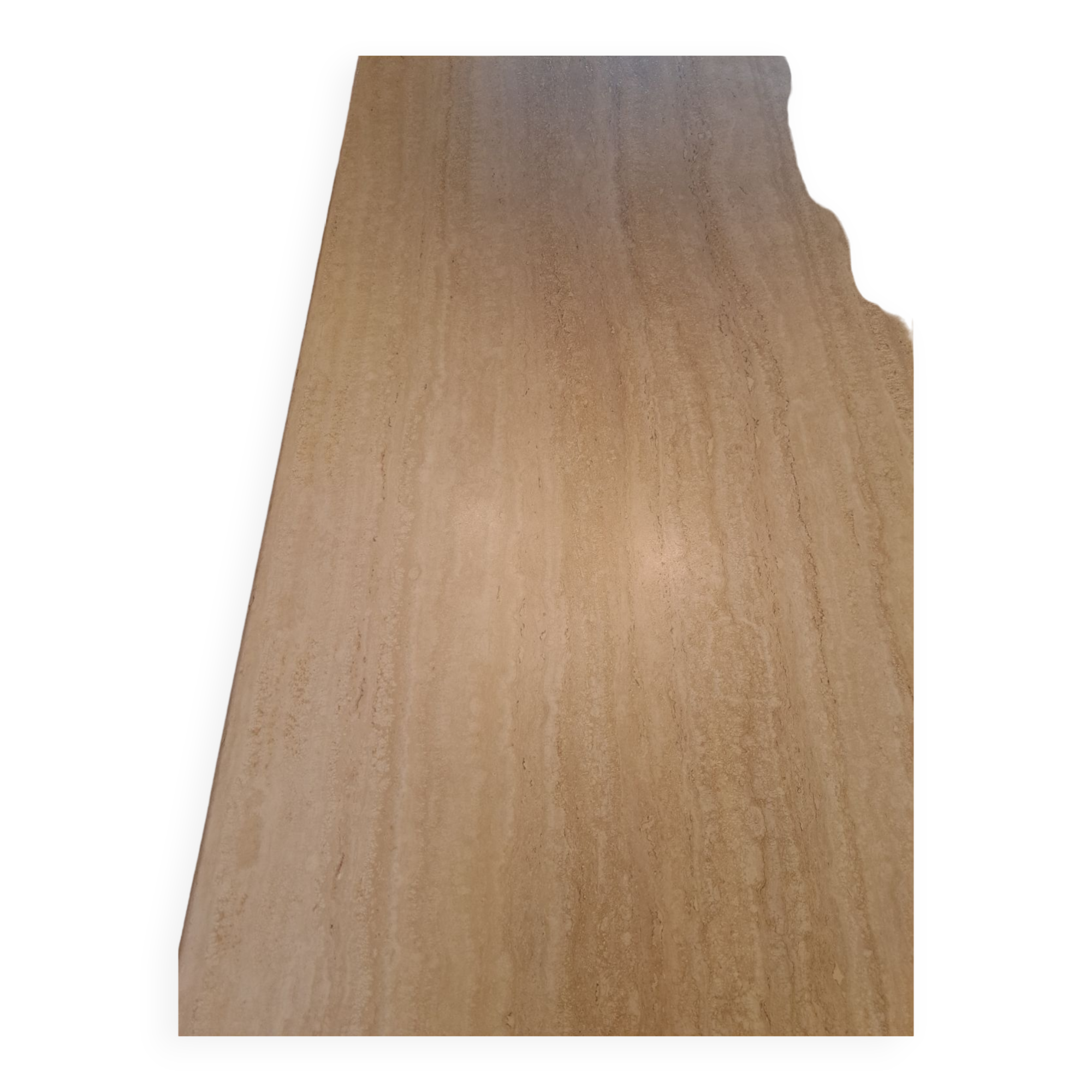 Travertine dining table.