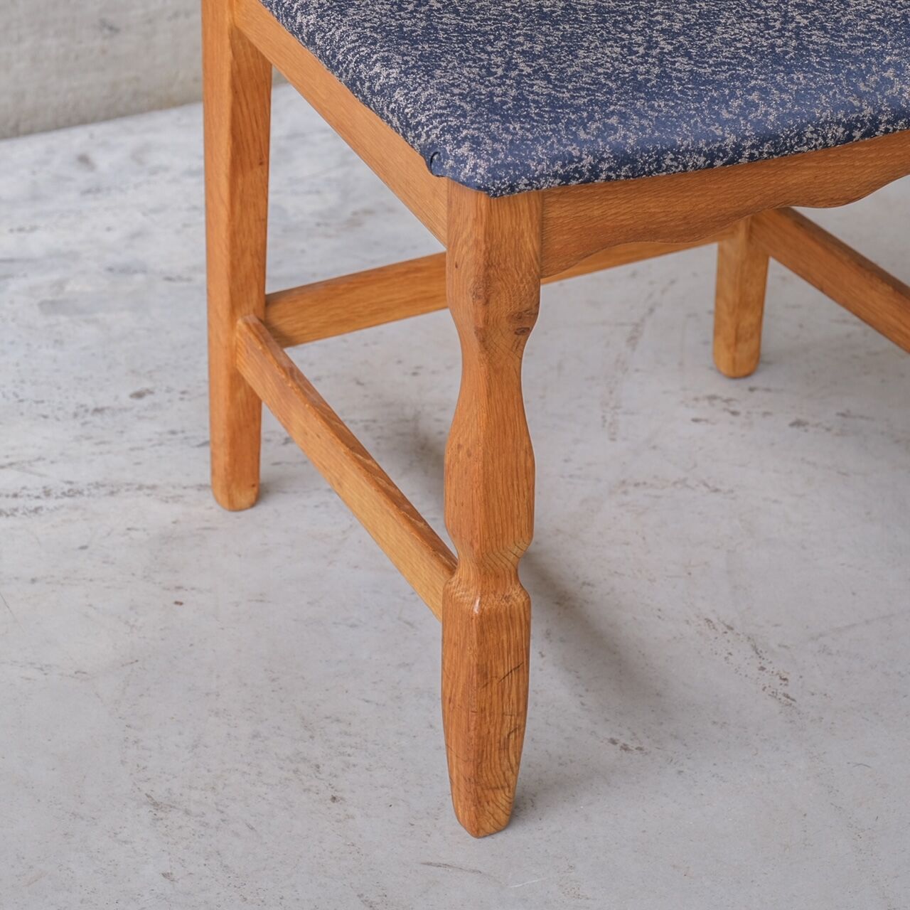 Henning Kjaernulf razor mid-century danish oak dining chairs