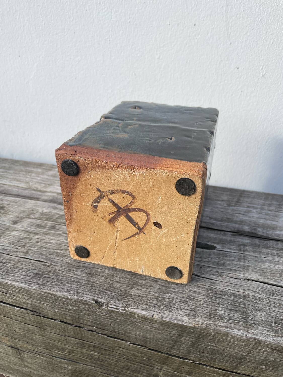 Glazed stoneware potter's vase