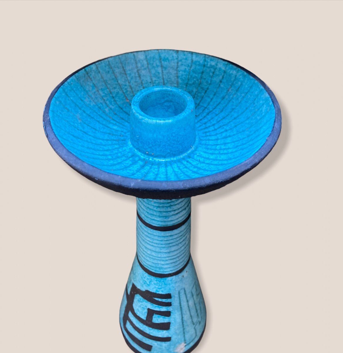 Modernist Ceramic Candle holder, Egyptian Inspired in The Taste Of Francine Delpierre