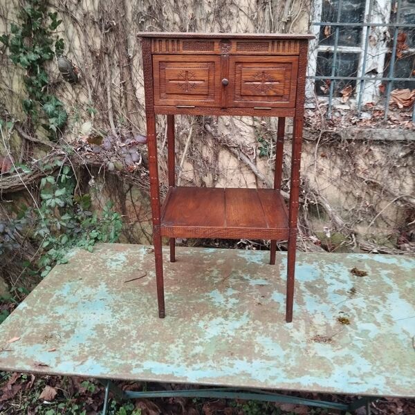 Guéridon table de chevet d'appoint art populaire