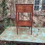 Folk art side table bedside table