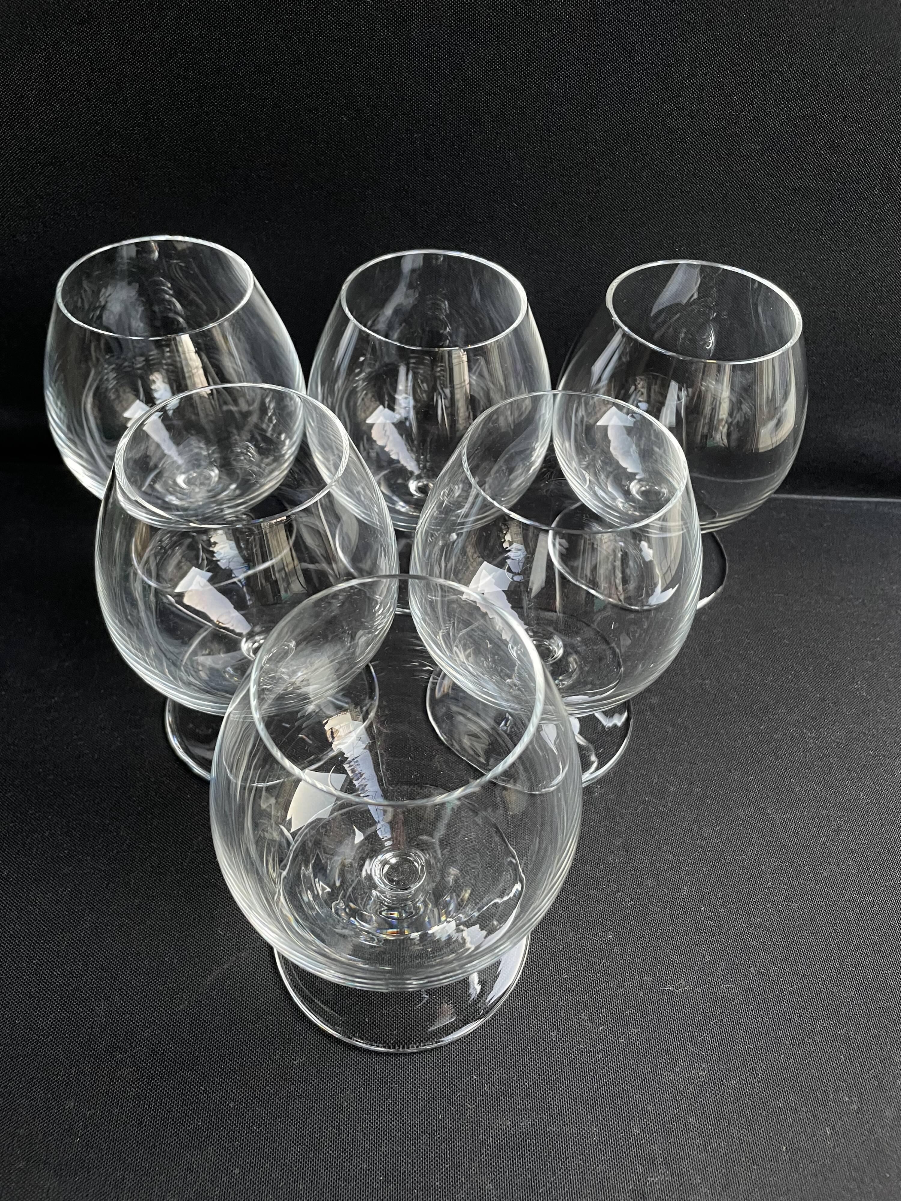 6 Villeroy & Boch cognac glasses stamped