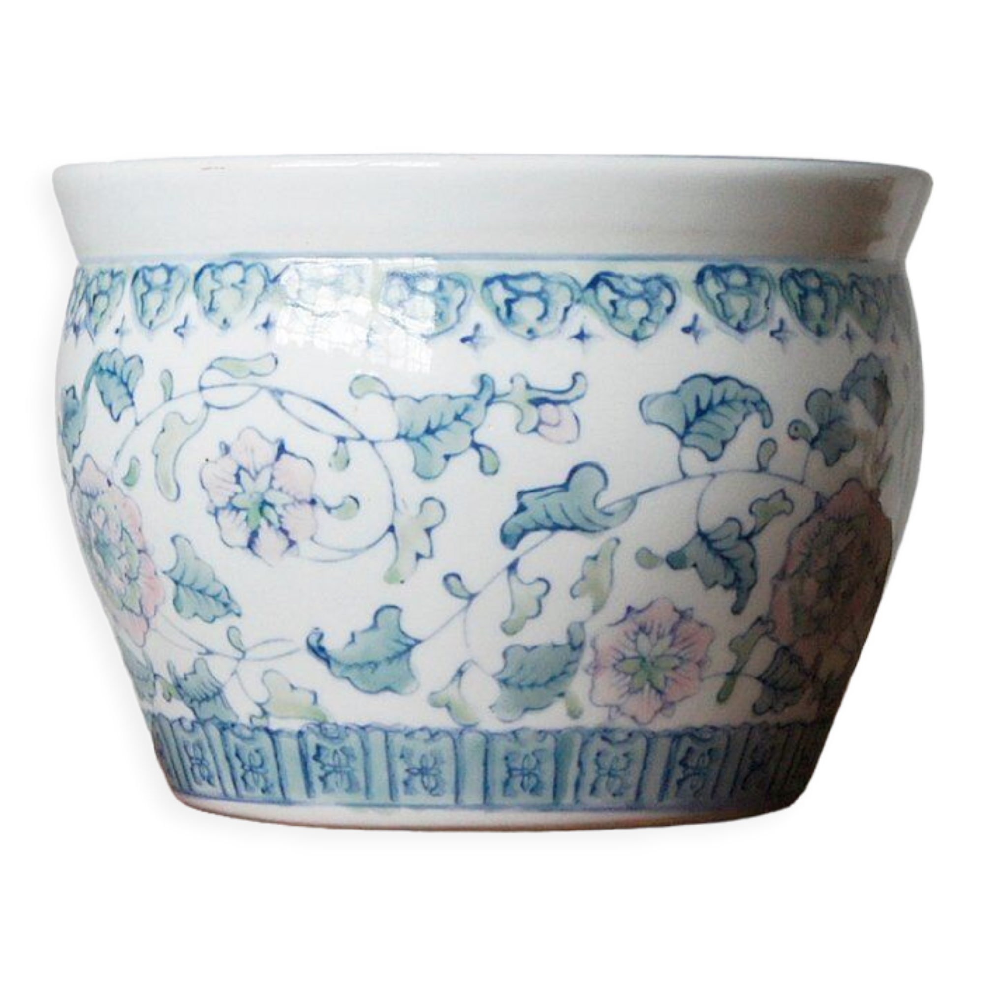 Pot de plantes en porcelaine vintage Chine