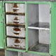 Armoire en fer industriel avec 4 tiroirs, années 1960
