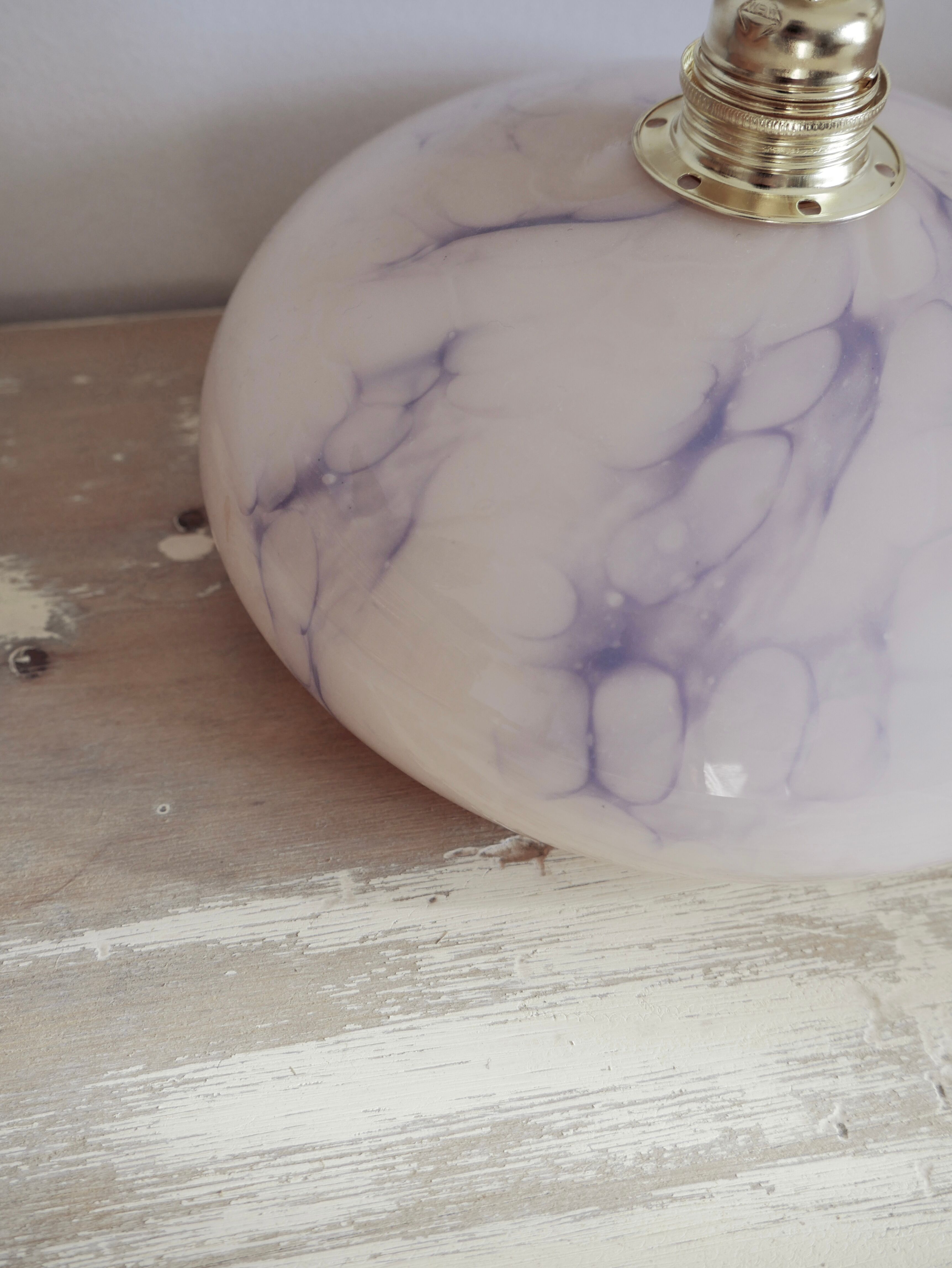 Applique en verre de Clichy rose