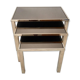 Set of gold-plated nesting tables 23 carats by Belgo Chrome Belgium 1960 s