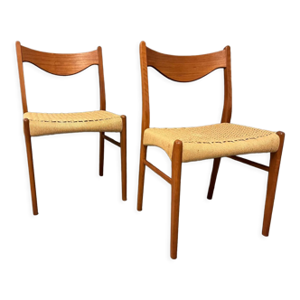 Paire de chaises Arne Wahl Iversen