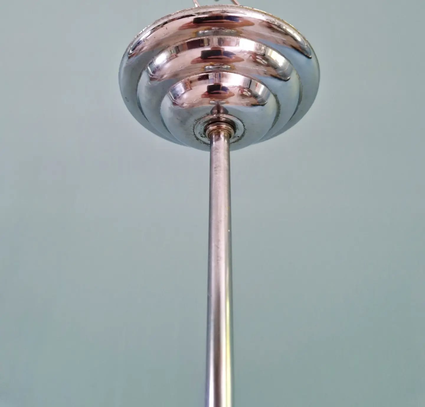 Art Deco suspension in marbled opaline, Scailmont, 1920-30