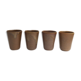 4 verres en grès vintage