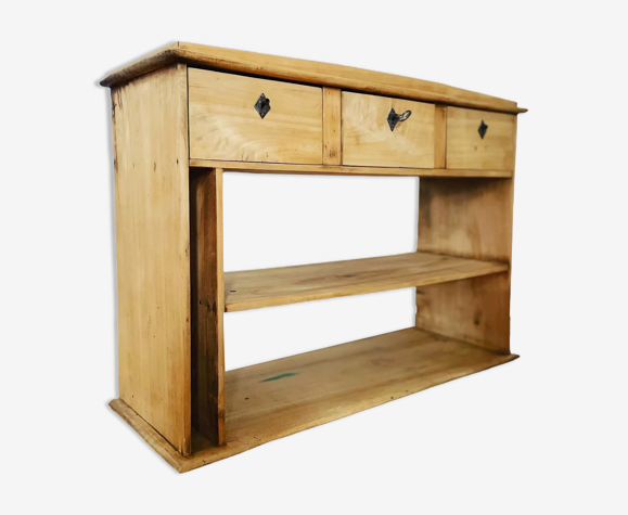 Meuble ancien étagère et 3 tiroirs