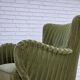 1960s, Danish armchair, original green furniture velour.