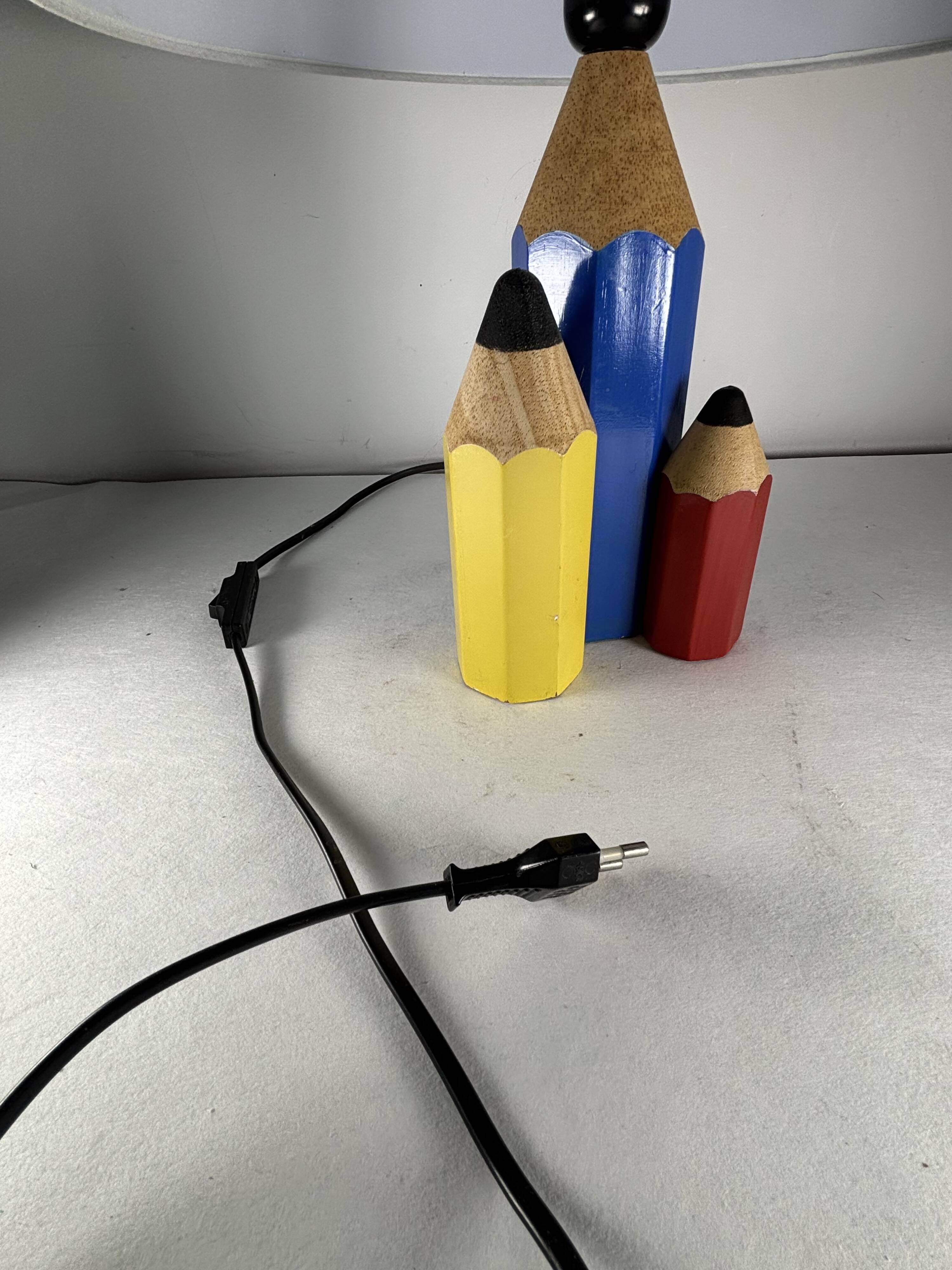 Post-modern lamp "Crayons de couleur" by Pierre Sala France 1980