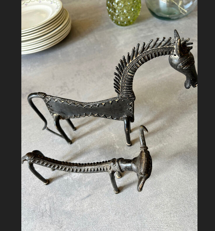 Ethnic figurines zoomorphic metal Orissa