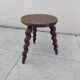Small vintage plant stand with twisted tripod legs