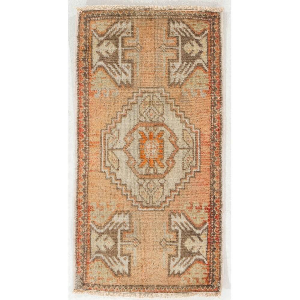 Vintage Accent Rug. Wool Turkish Seat Cover. Rustic Kitchen Rug. Handmade Door Mat. Bath Mat