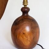 Monoxyle lamp base in elm burl, Anonymous craftsmanship, 1960s