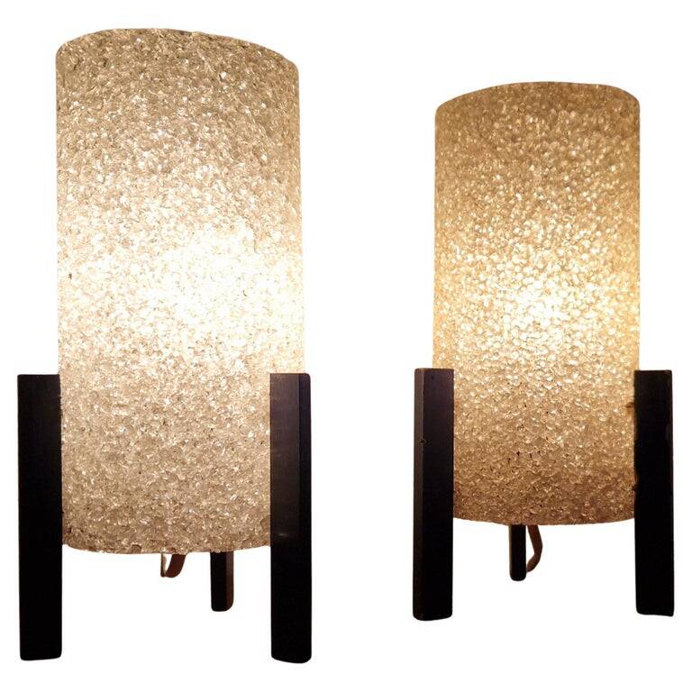 Pair of Midcentury Table Lamps Rockets, Germany, 1970s