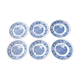 6 English plates country décor