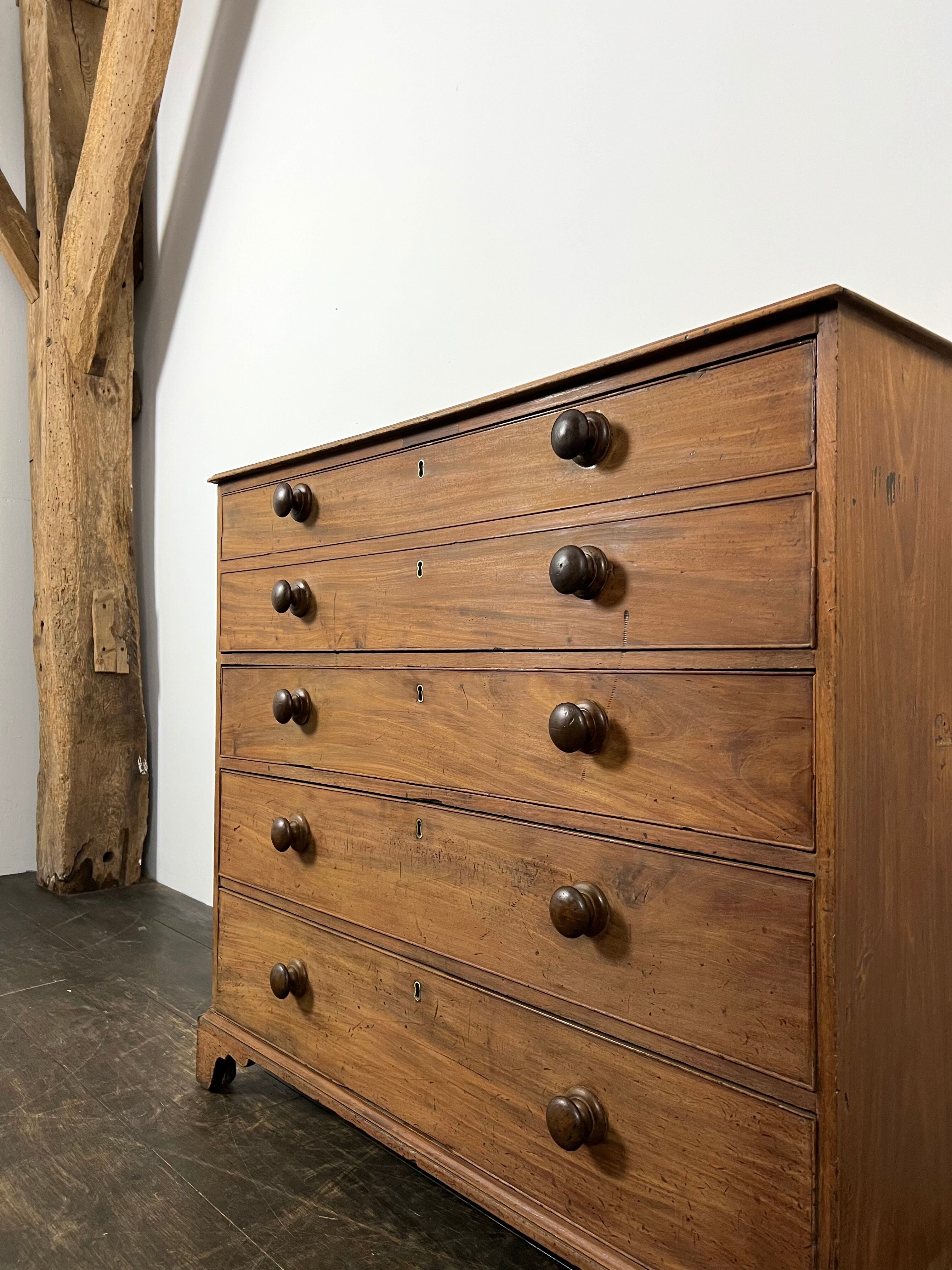 English bureau chest of drawers