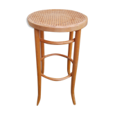 Tabouret de bar vintage canné