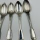 Lot of 6 Silver-Plated Metal Soup Spoons Wiskemann