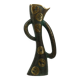 Brutalist Bronze Vase with the Twelve Signs of the Zodiac