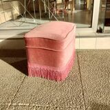 Pouf crapaud en velours rose