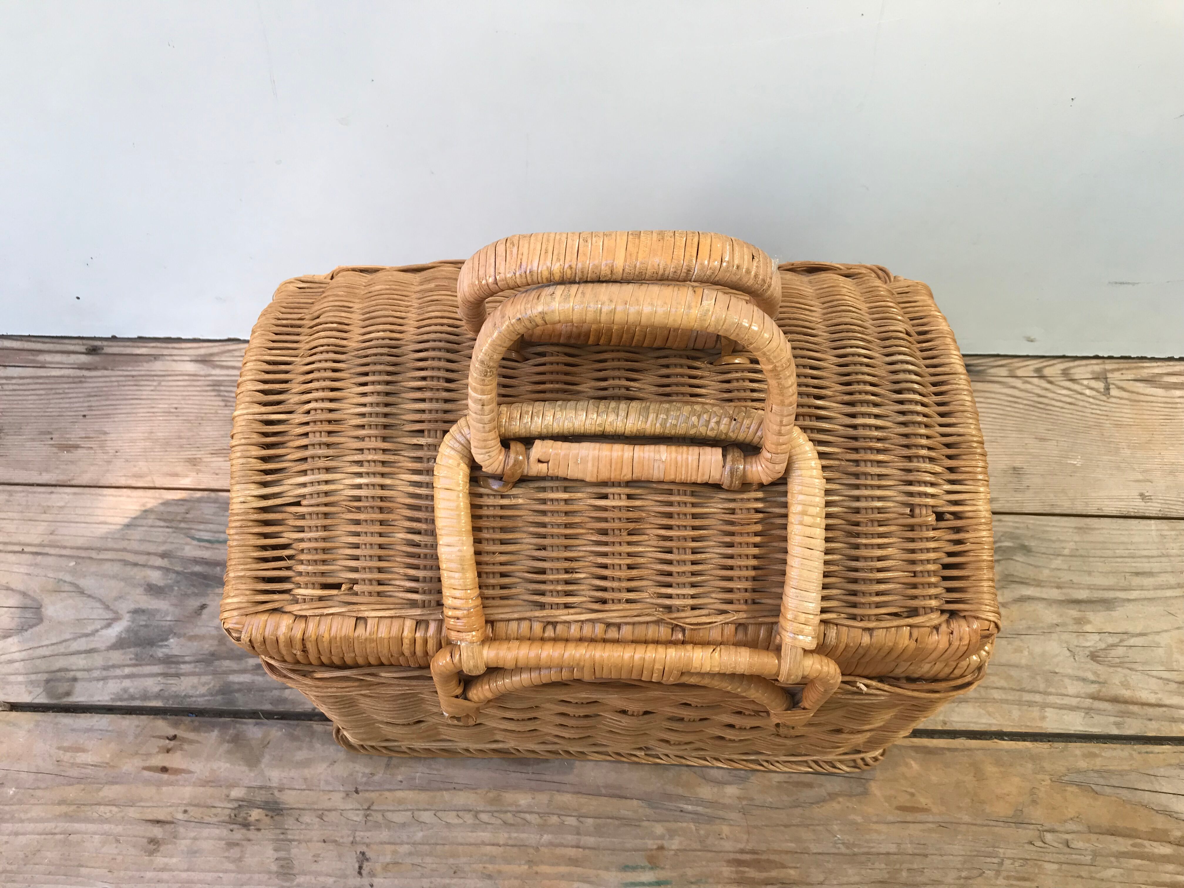 Ancien panier malle années 70 vintage