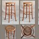 Tabouret bistrot 1900 en bois courbé