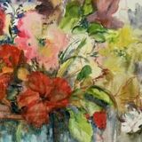 Spring vase and bouquet
