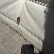 100% authentic Ligne Roset Togo 1-seater + pouf original leather Black & White