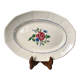 Pale pink oval dish and flowers digoin sarreguemines 30s-40s