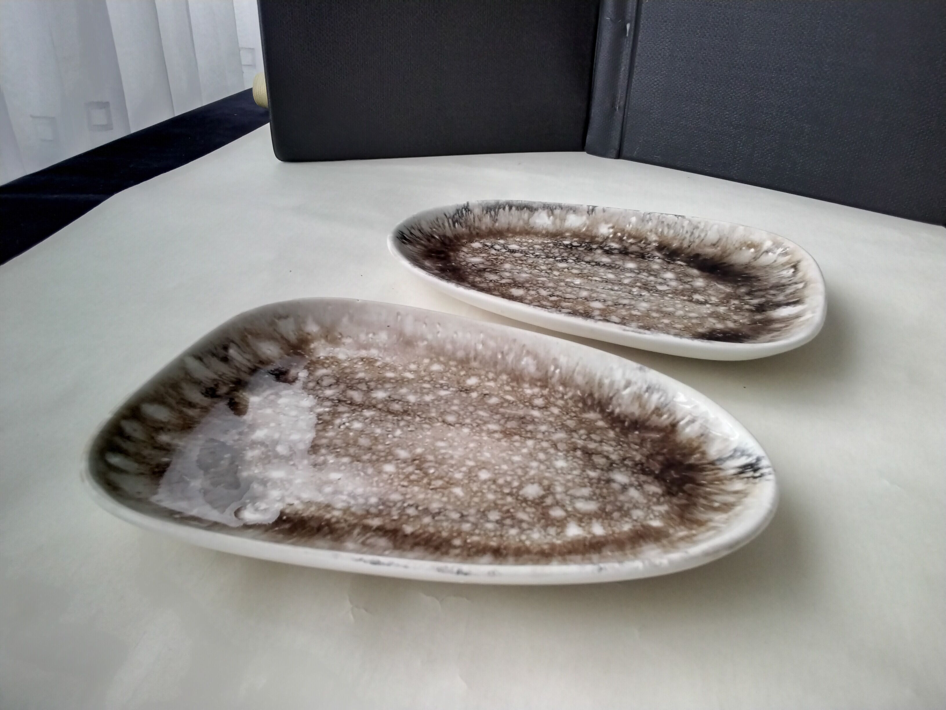 2 Niderviller ceramic raviers Ecume model