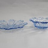 1970s pair of Glass Bowls , Czechoslovakia