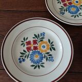 Flat plates set of five hbcm creil montereau decor cote d'argent