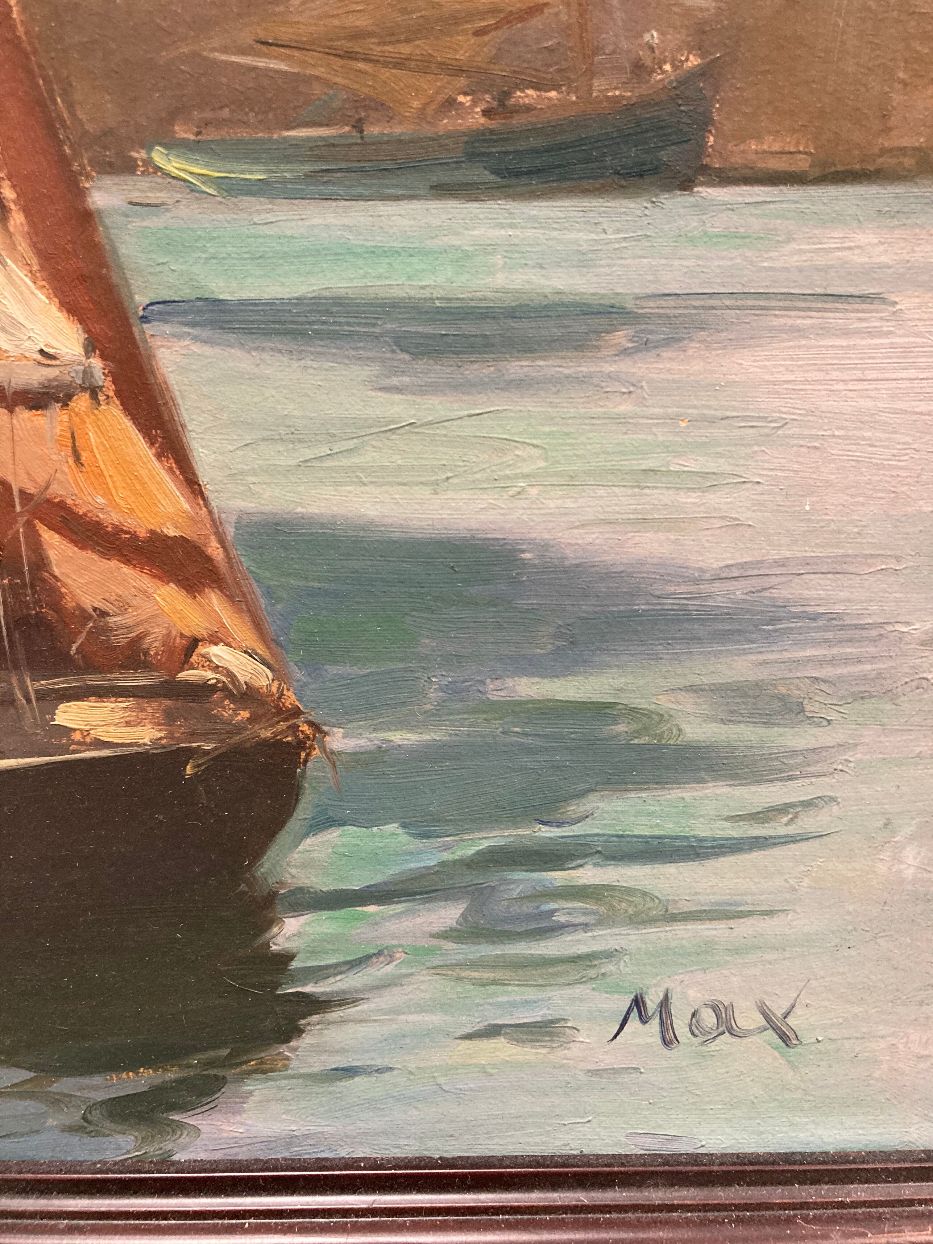 Vintage marine painting