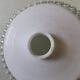 Set of 2 vintage pendant lampshades in wavy white opaline glass